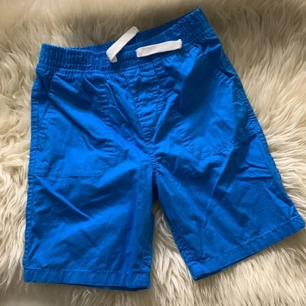 Bundle of two toddler boys casual shorts size 5 kids clothes khaki and blue